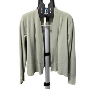 NWT Milano Essentials Cardigan Seagreass Size Large Gold